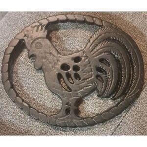 Black Metal Chicken Trivet  6" X 5" Countrycore  Farmhouse